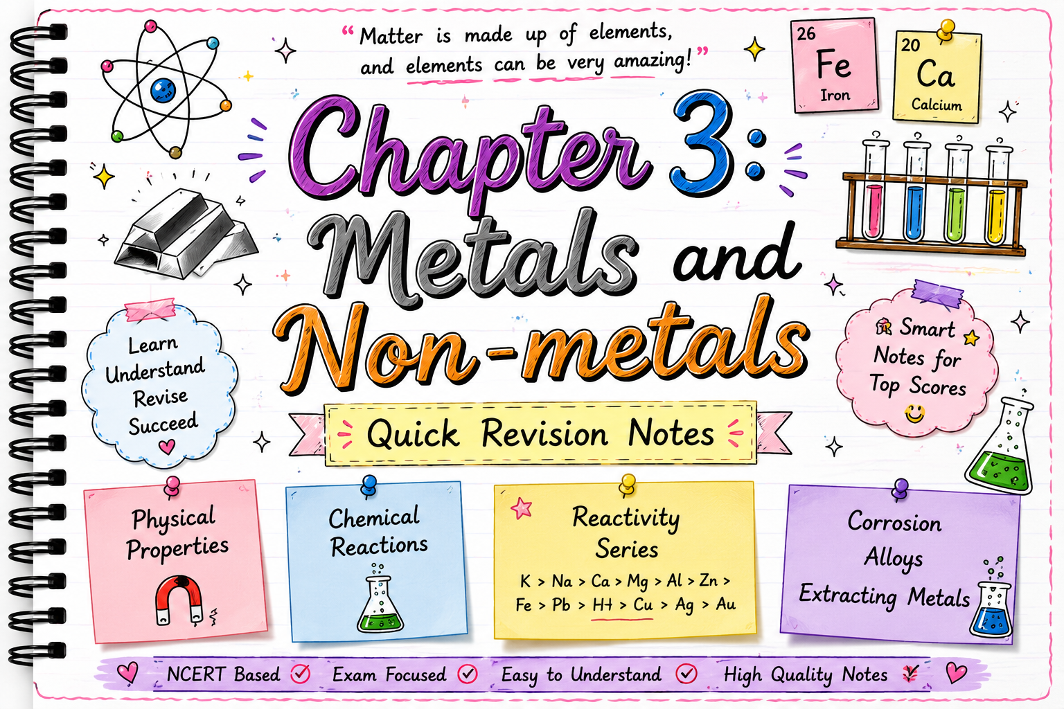 Metals and Non-metals | Premium Handwritten Notes (CBSE)